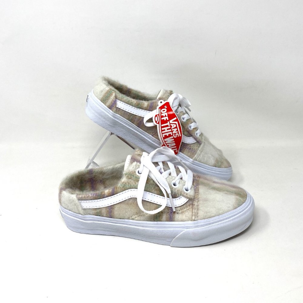 VANS Old Skool Mule Sneakers Soft Plaid Low Top Canvas Women's VN0A4P3Y98A - Picture 7 of 10